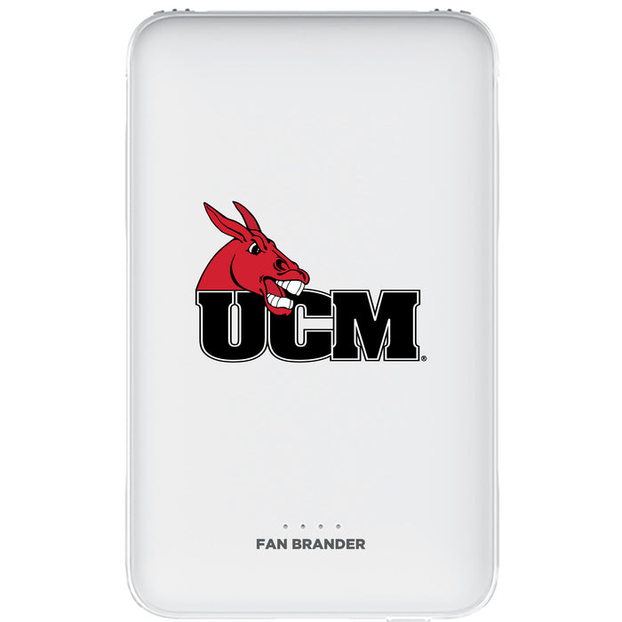 Fan Brander 10,000 mAh Portable Power Bank with Central Missouri Mules Primary Logo