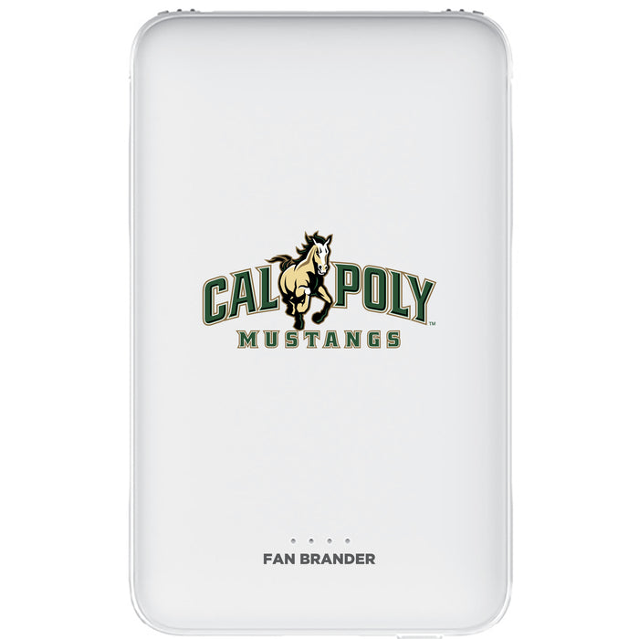 Fan Brander 10,000 mAh Portable Power Bank with Cal Poly Mustangs Primary Logo