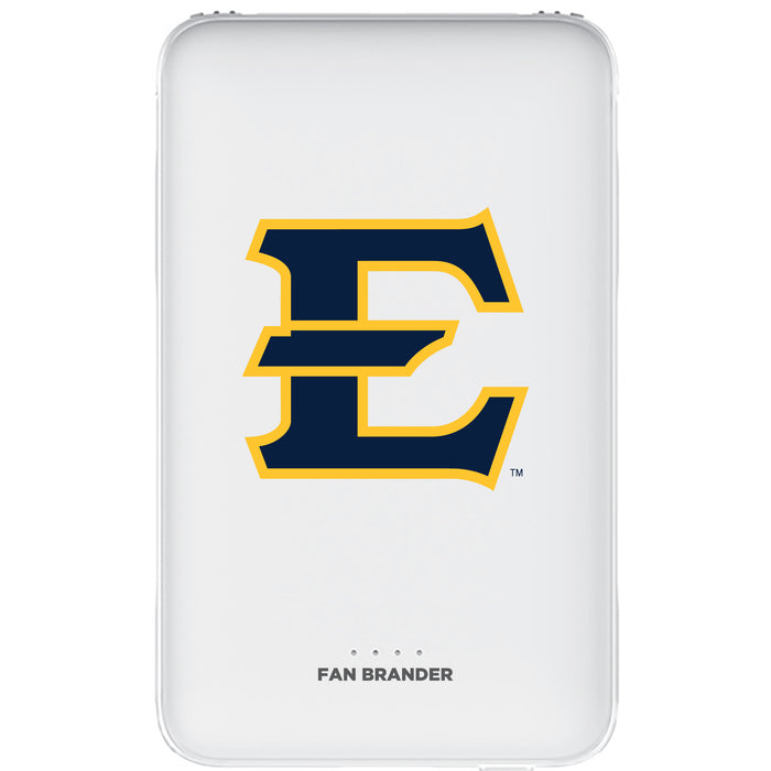 Fan Brander 10,000 mAh Portable Power Bank with Eastern Tennessee State Buccaneers Primary Logo