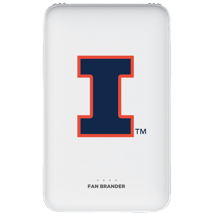 Fan Brander 10,000 mAh Portable Power Bank with Illinois Fighting Illini Primary Logo