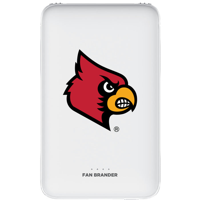 Fan Brander 10,000 mAh Portable Power Bank with Louisville Cardinals Primary Logo