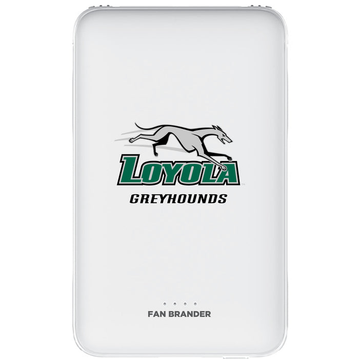 Fan Brander 10,000 mAh Portable Power Bank with Loyola Univ Of Maryland Hounds Primary Logo