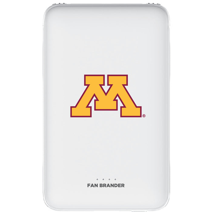 Fan Brander 10,000 mAh Portable Power Bank with Minnesota Golden Gophers Primary Logo