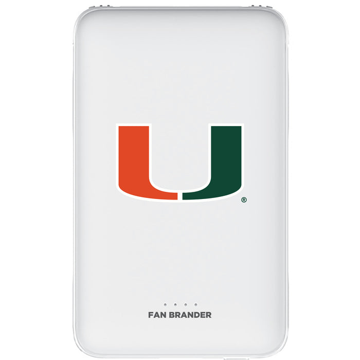 Fan Brander 10,000 mAh Portable Power Bank with Miami Hurricanes Primary Logo