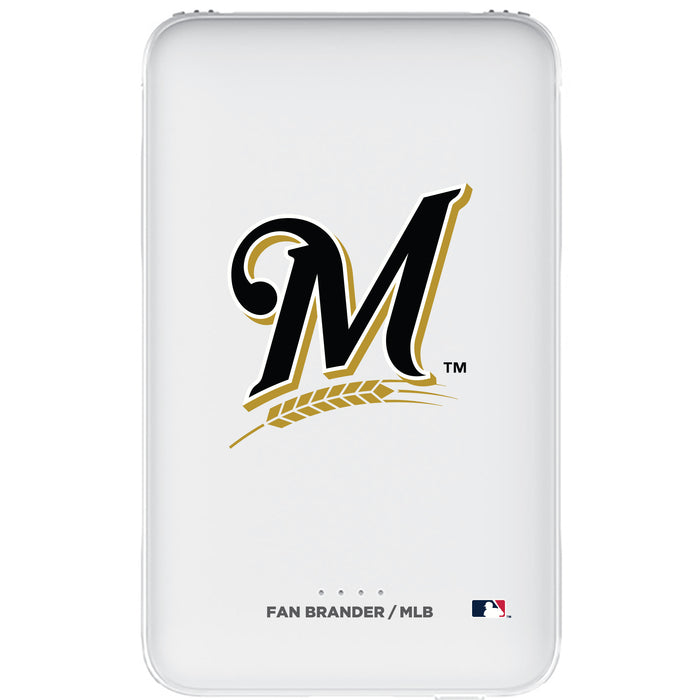 Fan Brander 10,000 mAh Portable Power Bank with Milwaukee Brewers Primary Logo