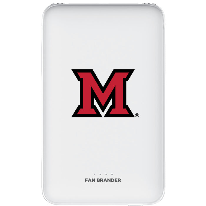 Fan Brander 10,000 mAh Portable Power Bank with Miami University RedHawks Primary Logo