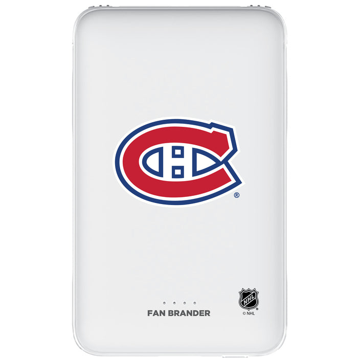 Fan Brander 10,000 mAh Portable Power Bank with Montreal Canadiens Primary Logo