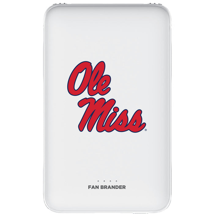 Fan Brander 10,000 mAh Portable Power Bank with Mississippi Ole Miss Primary Logo