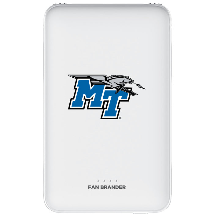 Fan Brander 10,000 mAh Portable Power Bank with Middle Tennessee State Blue Raiders Primary Logo