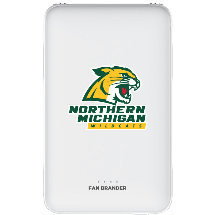 Fan Brander 10,000 mAh Portable Power Bank with Northern Michigan University Wildcats Primary Logo