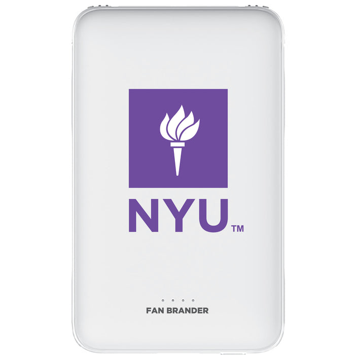 Fan Brander 10,000 mAh Portable Power Bank with NYU Primary Logo