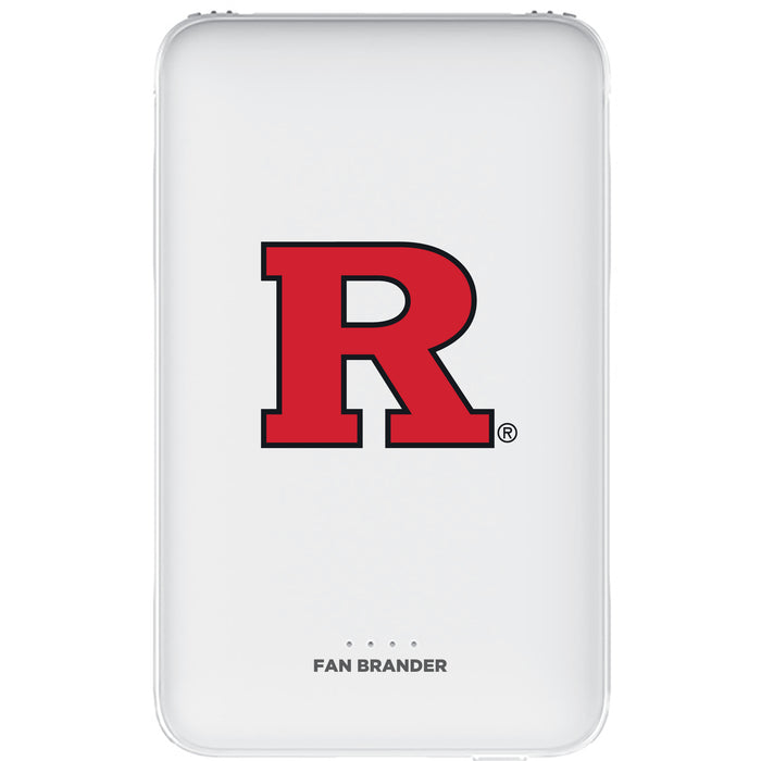 Fan Brander 10,000 mAh Portable Power Bank with Rutgers Scarlet Knights Primary Logo