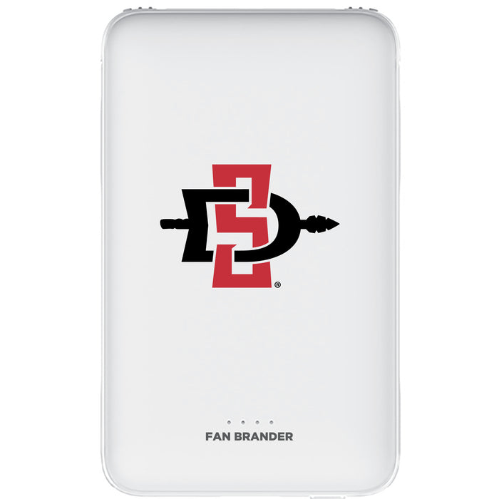 Fan Brander 10,000 mAh Portable Power Bank with San Diego State Aztecs Primary Logo