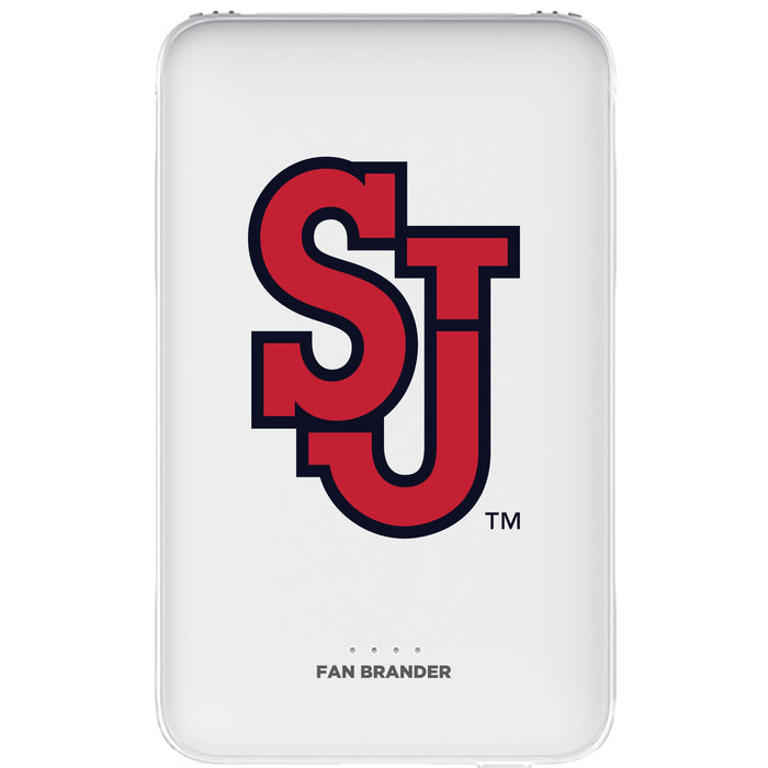 Fan Brander 10,000 mAh Portable Power Bank with St. John's Red Storm Primary Logo