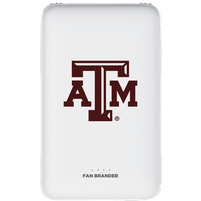 Fan Brander 10,000 mAh Portable Power Bank with Texas A&M Aggies Primary Logo