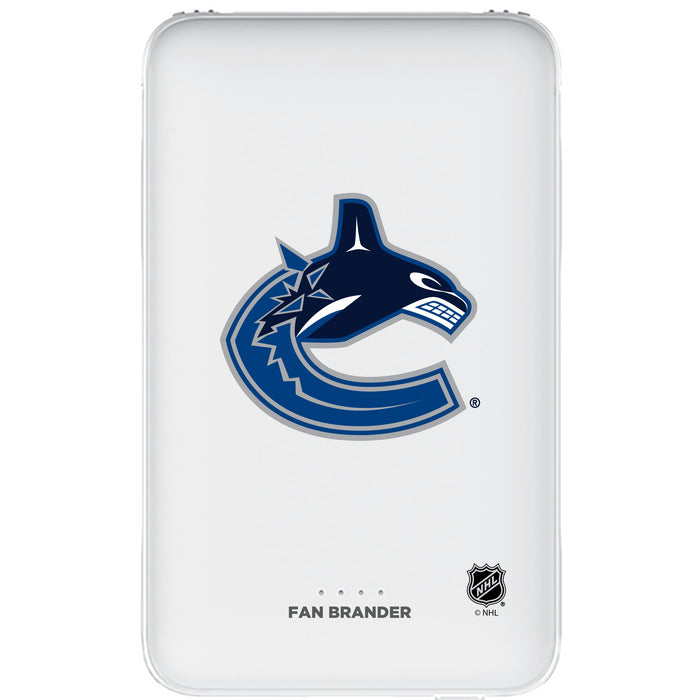 Fan Brander 10,000 mAh Portable Power Bank with Vancouver Canucks Primary Logo