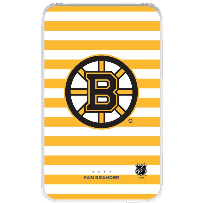 Fan Brander 10,000 mAh Portable Power Bank with Boston Bruins Stripes Design