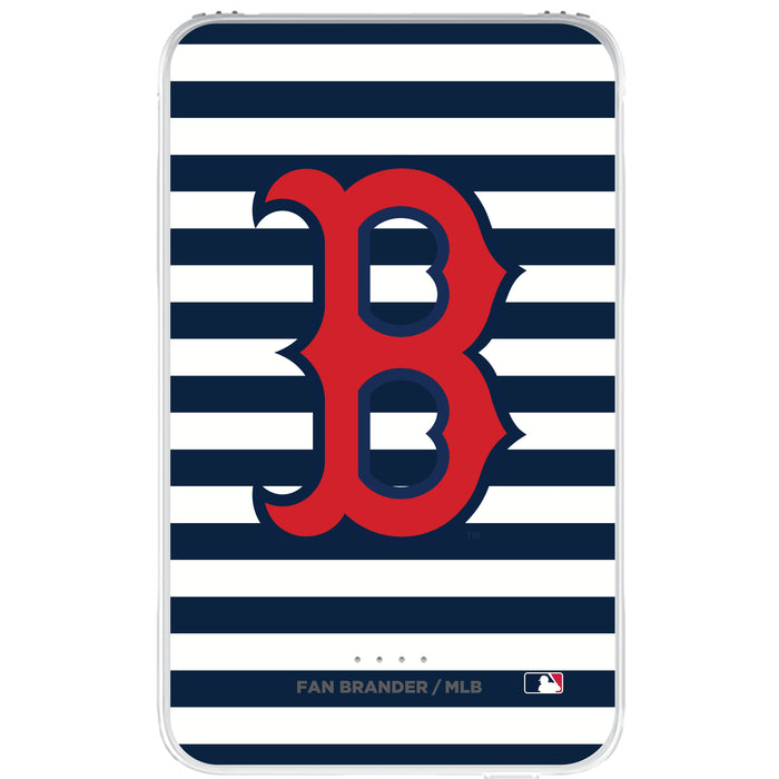 Fan Brander 10,000 mAh Portable Power Bank with Boston Red Sox Stripes Design