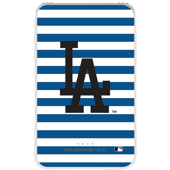 Fan Brander 10,000 mAh Portable Power Bank with Los Angeles Dodgers Stripes Design
