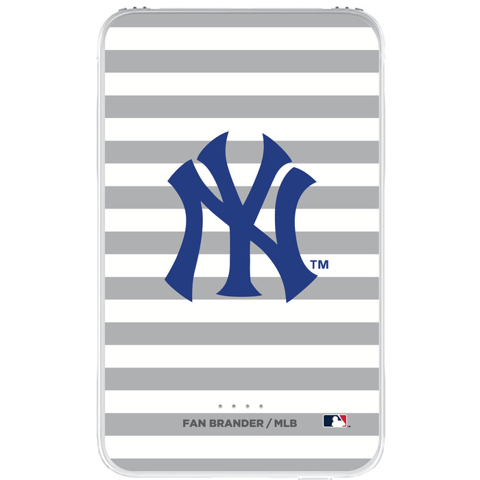 Fan Brander 10,000 mAh Portable Power Bank with New York Yankees Stripes Design
