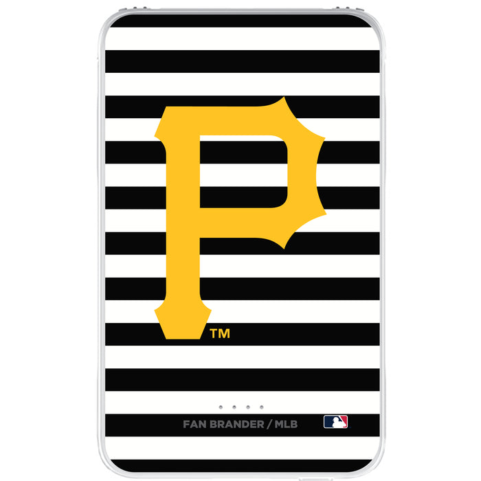 Fan Brander 10,000 mAh Portable Power Bank with Pittsburgh Pirates Stripes Design