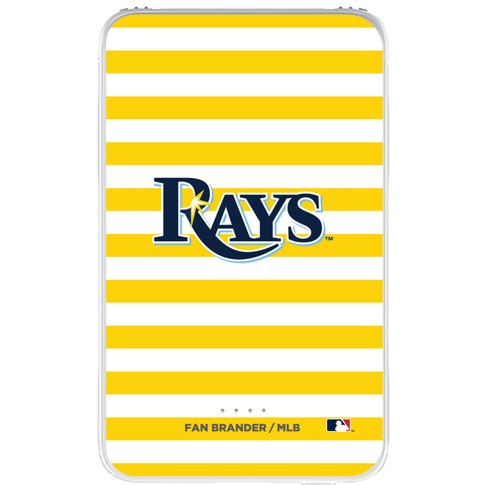 Fan Brander 10,000 mAh Portable Power Bank with Tampa Bay Rays Stripes Design