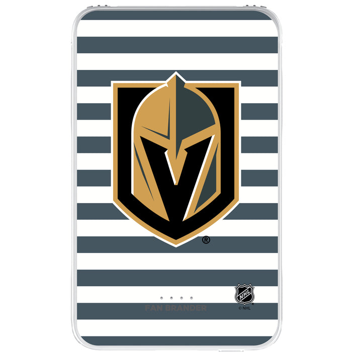 Fan Brander 10,000 mAh Portable Power Bank with Vegas Golden Knights Stripes Design
