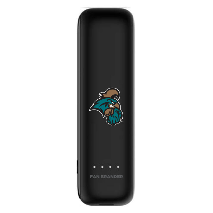 mophie Power Boost mini 2,600mAh portable battery with Coastal Carolina Univ Chanticleers Primary Logo