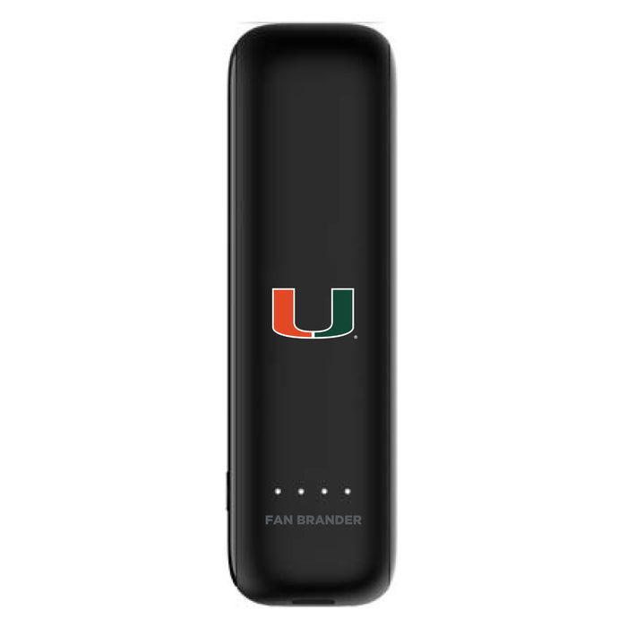 mophie Power Boost mini 2,600mAh portable battery with Miami Hurricanes Primary Logo
