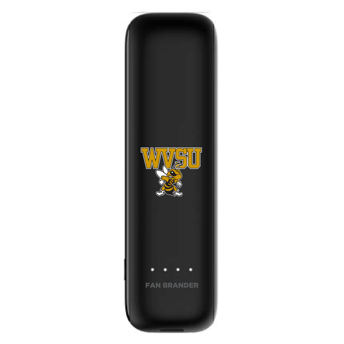 mophie Power Boost mini 2,600mAh portable battery with West Virginia State Univ Yellow Jackets Primary Logo