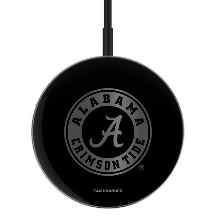 MagSafe Compatible Wireless Charger with Alabama Crimson Tide laser etched Primary Logo