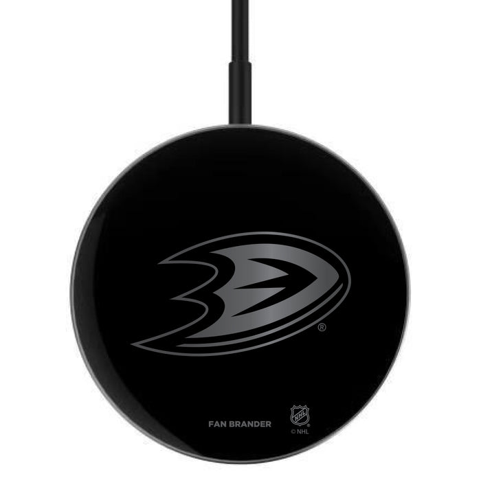 MagSafe Compatible Wireless Charger with  Anaheim Ducks laser etched Primary Logo