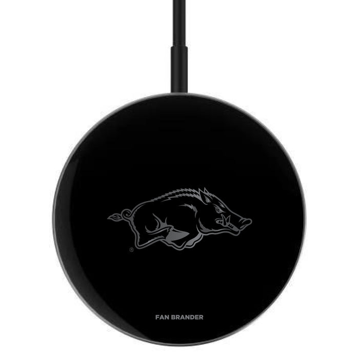 MagSafe Compatible Wireless Charger with Arkansas Razorbacks laser etched Primary Logo