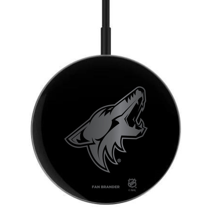MagSafe Compatible Wireless Charger with  Arizona Coyotes laser etched Primary Logo