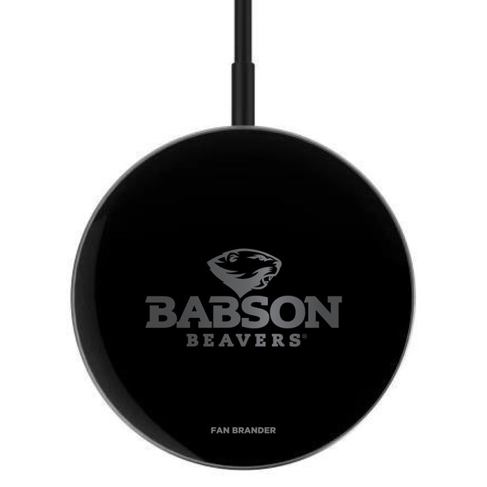 MagSafe Compatible Wireless Charger with Babson University laser etched Primary Logo