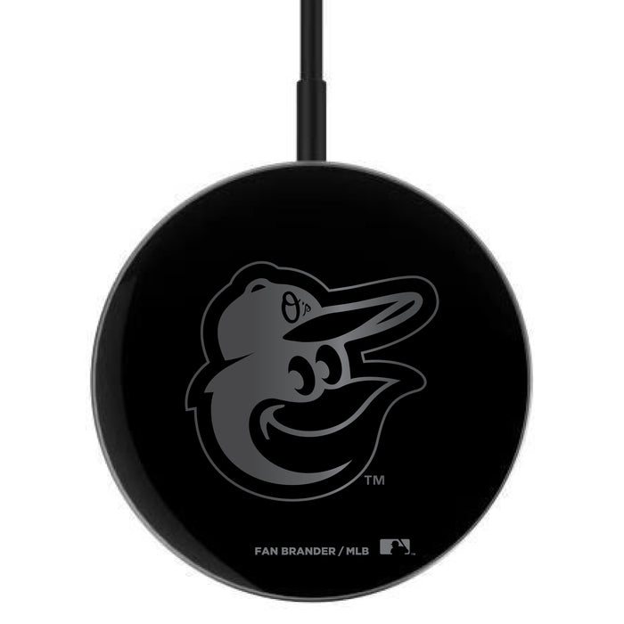 MagSafe Compatible Wireless Charger with Baltimore Orioles laser etched Primary Logo
