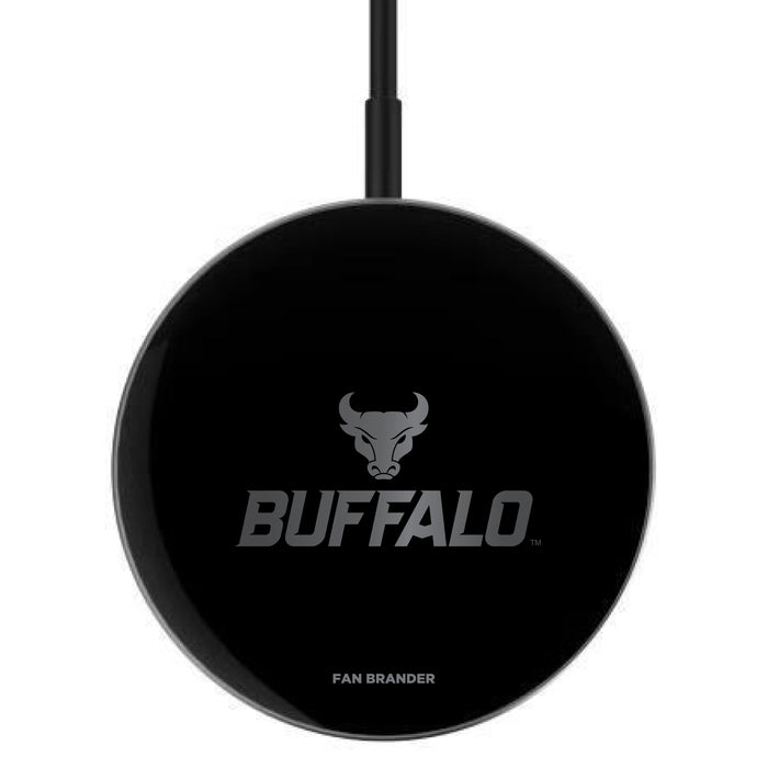 MagSafe Compatible Wireless Charger with Buffalo Bulls laser etched Primary Logo