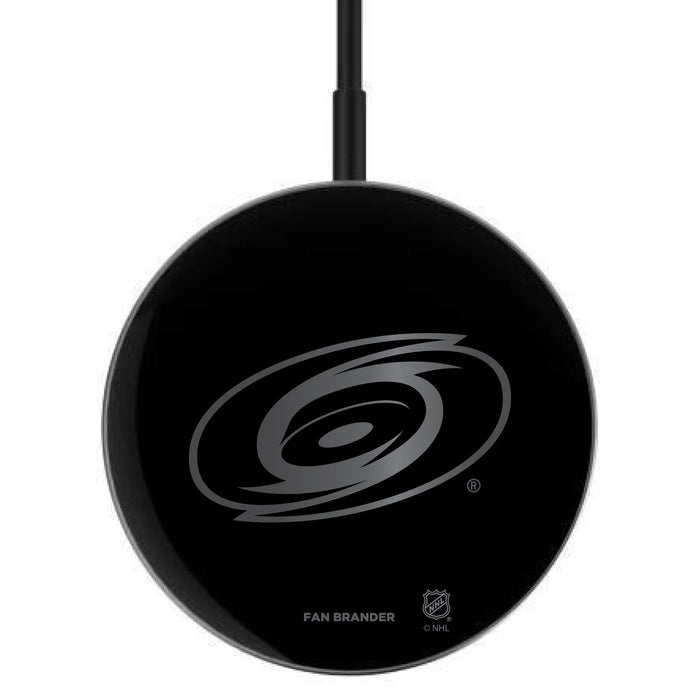 MagSafe Compatible Wireless Charger with  Carolina Hurricanes laser etched Primary Logo