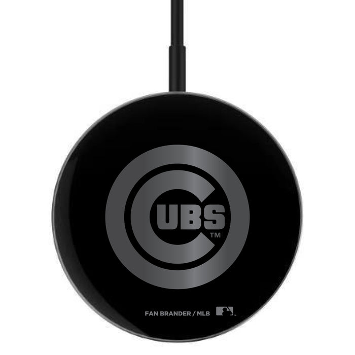 MagSafe Compatible Wireless Charger with Chicago Cubs laser etched Primary Logo