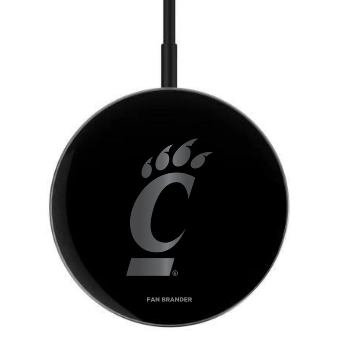 MagSafe Compatible Wireless Charger with Cincinnati Bearcats laser etched Primary Logo