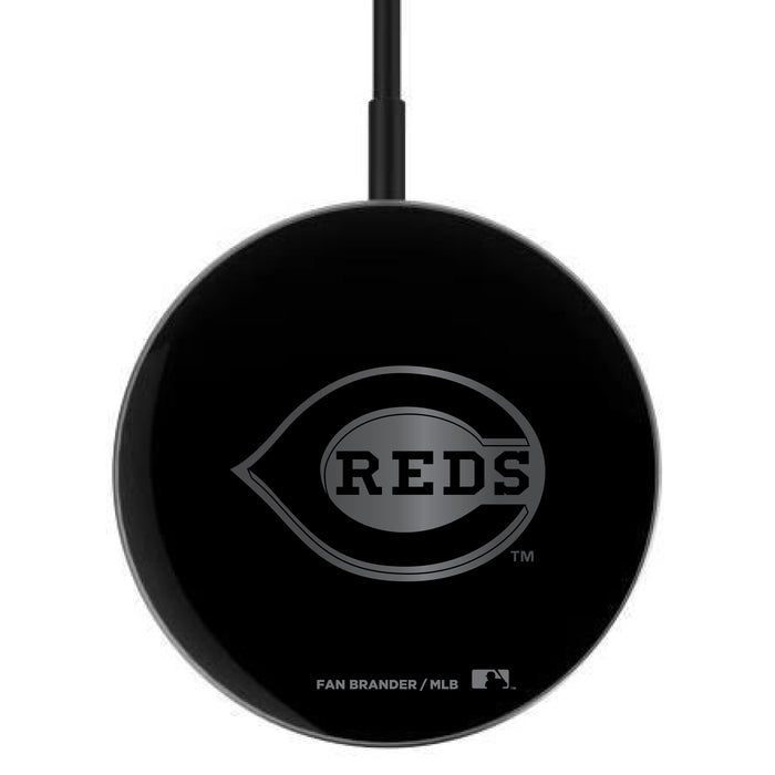 MagSafe Compatible Wireless Charger with Cincinnati Reds laser etched Primary Logo