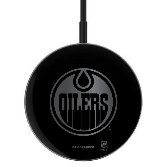 MagSafe Compatible Wireless Charger with  Edmonton Oilers laser etched Primary Logo