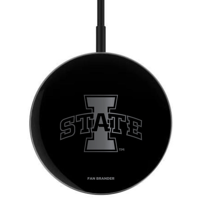 MagSafe Compatible Wireless Charger with Iowa State Cyclones laser etched Primary Logo