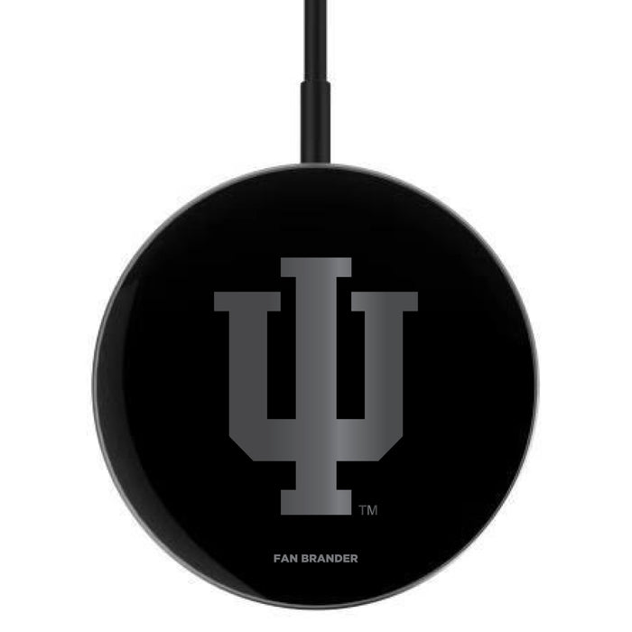 MagSafe Compatible Wireless Charger with Indiana Hoosiers laser etched Primary Logo