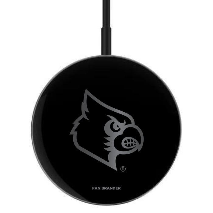 MagSafe Compatible Wireless Charger with Louisville Cardinals laser etched Primary Logo