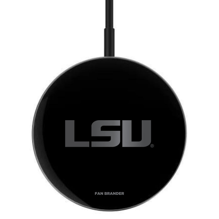 MagSafe Compatible Wireless Charger with LSU Tigers laser etched Primary Logo