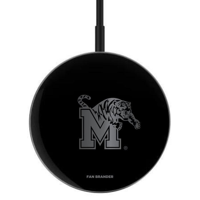 MagSafe Compatible Wireless Charger with Memphis Tigers laser etched Primary Logo