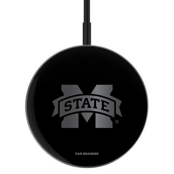 MagSafe Compatible Wireless Charger with Mississippi State Bulldogs laser etched Primary Logo