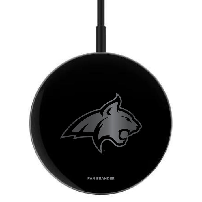 MagSafe Compatible Wireless Charger with Montana State Bobcats laser etched Primary Logo