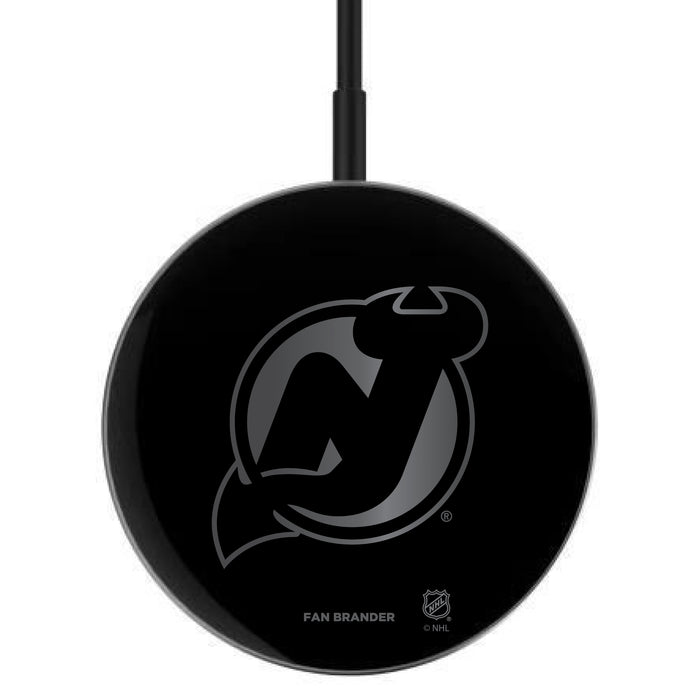 MagSafe Compatible Wireless Charger with  New Jersey Devils laser etched Primary Logo